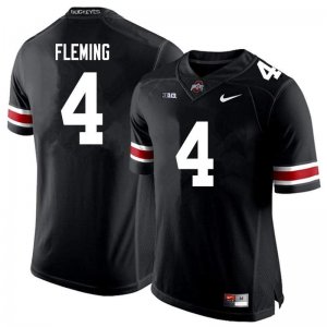 Men's Ohio State Buckeyes #4 Julian Fleming Black Nike NCAA College Football Jersey Jogging KMA1544HB